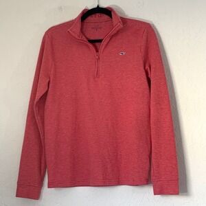 Vineyard‎ Vines Quarter Zip Sweater Youth XL Sailor Red Preppy Coastal Nautical